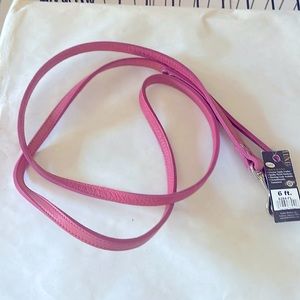 Pink Leather 6 ft leash